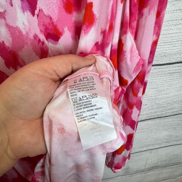 Belle by Kim Gravel Pink Long Sleeve Relaxed Blouse - Picture 6 of 9